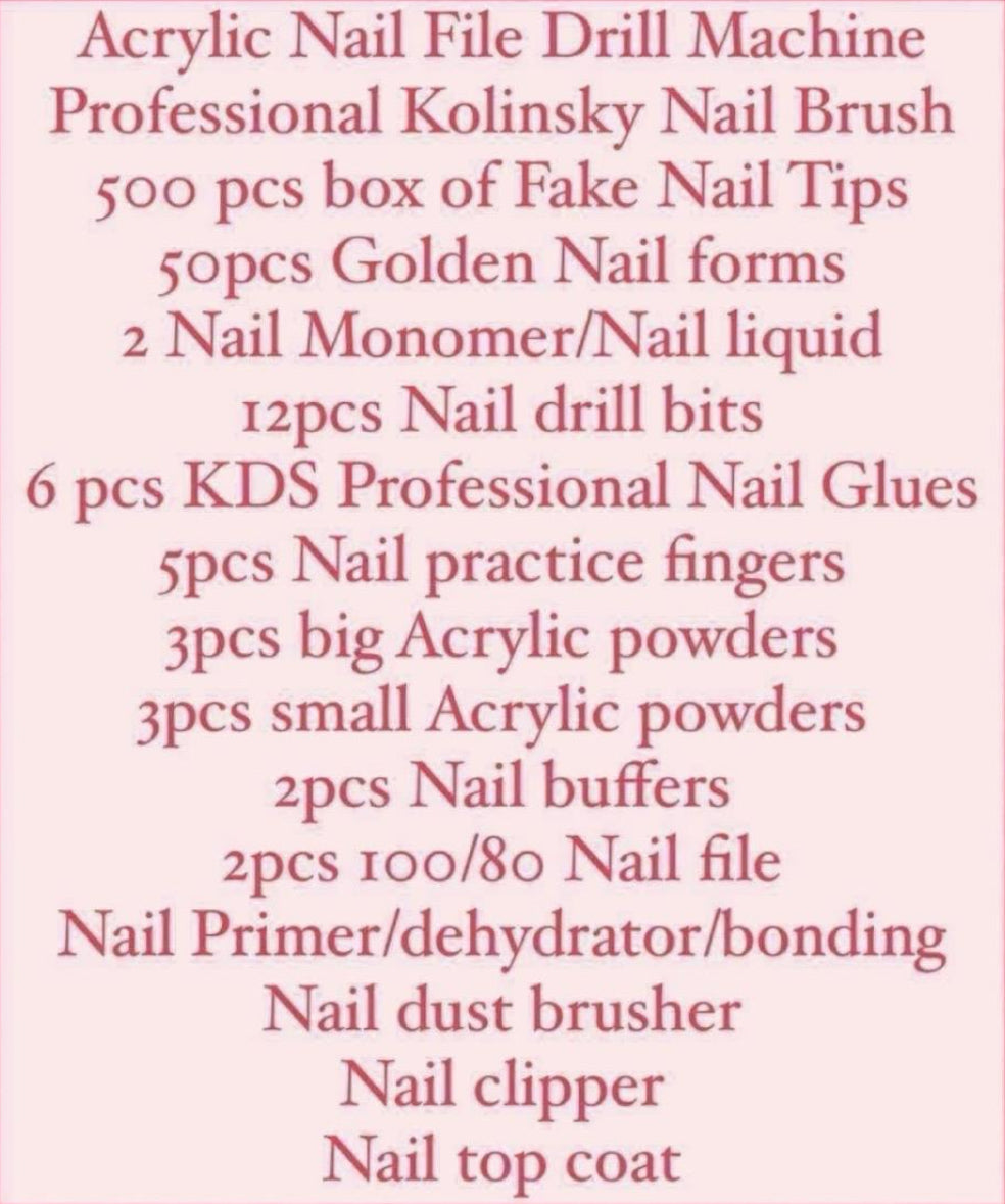 Mega Beginner Acrylic Nail complete kit