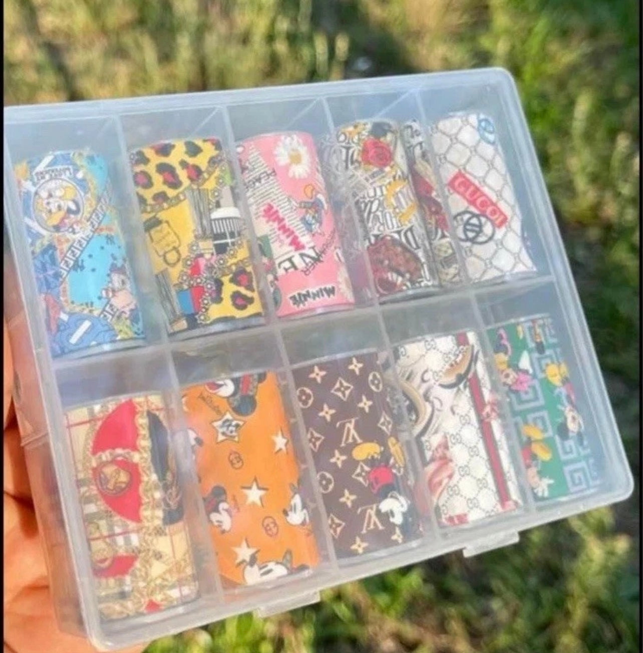 Brand new Nail foils Set of 10- Acrylic Nails Decals Foils