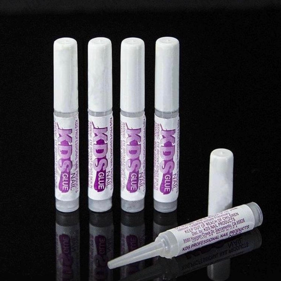 5 pcs KDS Nail Tip Glue - Adhesive Super Bond for Acrylic Nails Tips - 0.07 oz for Each Glue