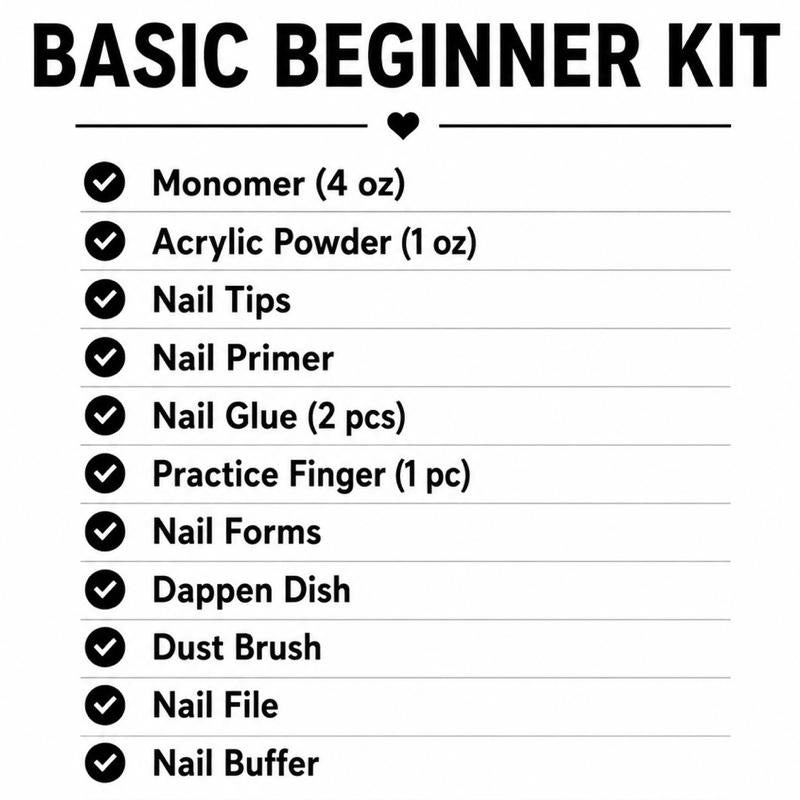 Basic Beginner Acrylic Nail Starter Kit