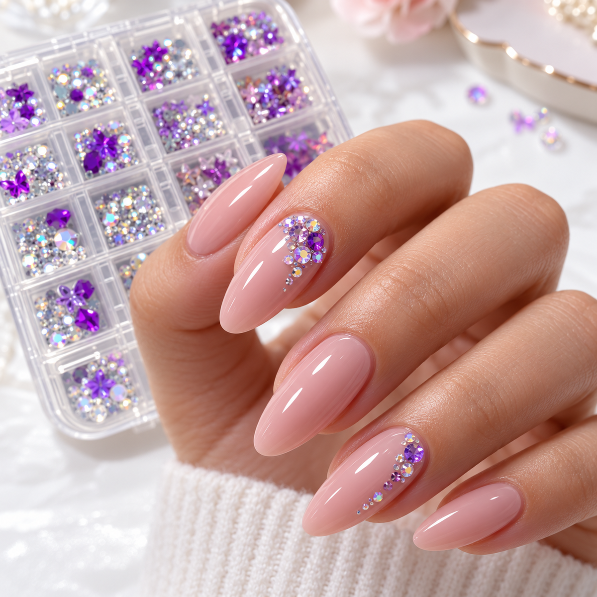 1400 pcs Acrylic Nail decals decoration box Manicure Nail Art Nail Care Nail Polish Polish Cutics Cosmetic