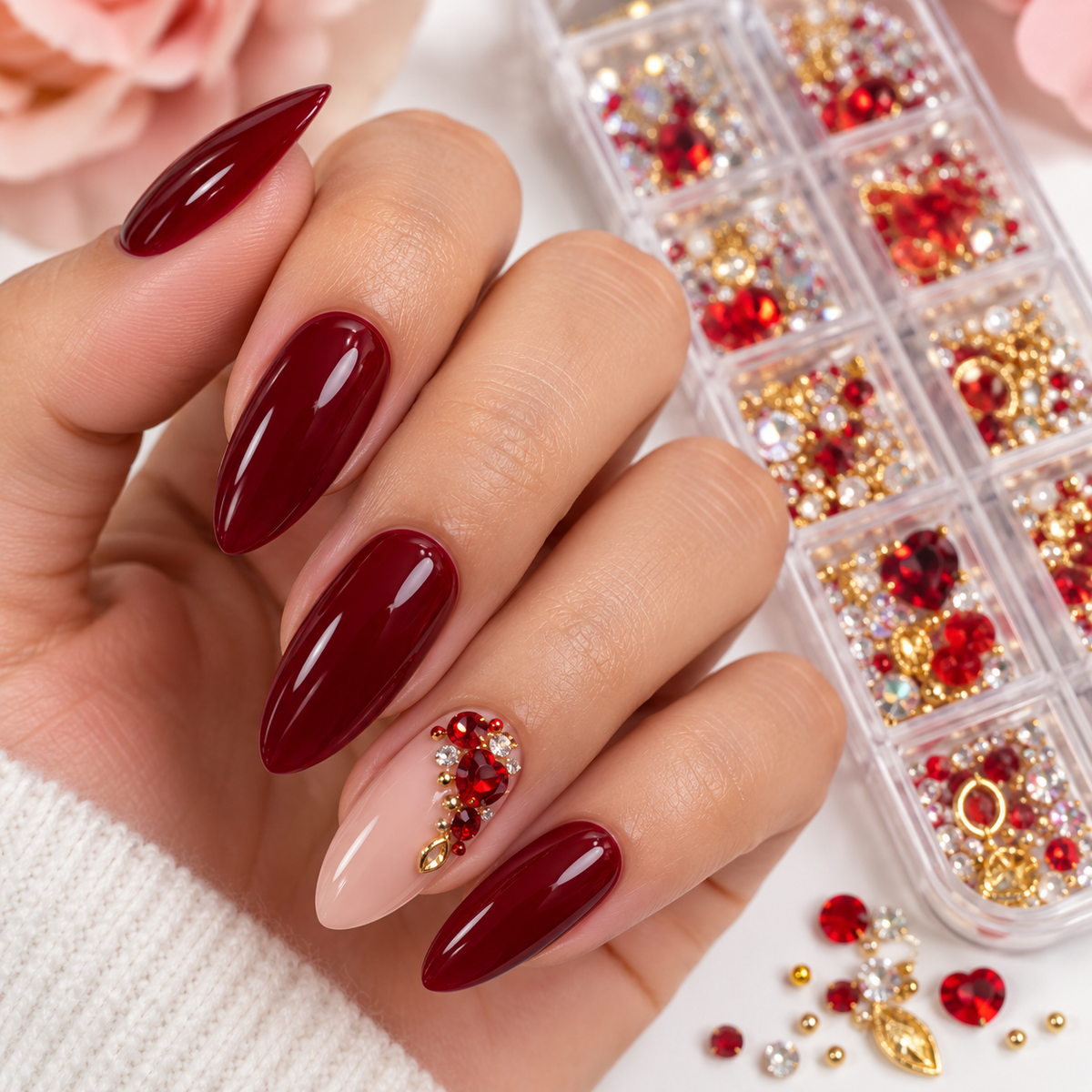1400 pcs Acrylic Nail decals decoration box Manicure Nail Art Nail Care Nail Polish Polish Cutics Cosmetic
