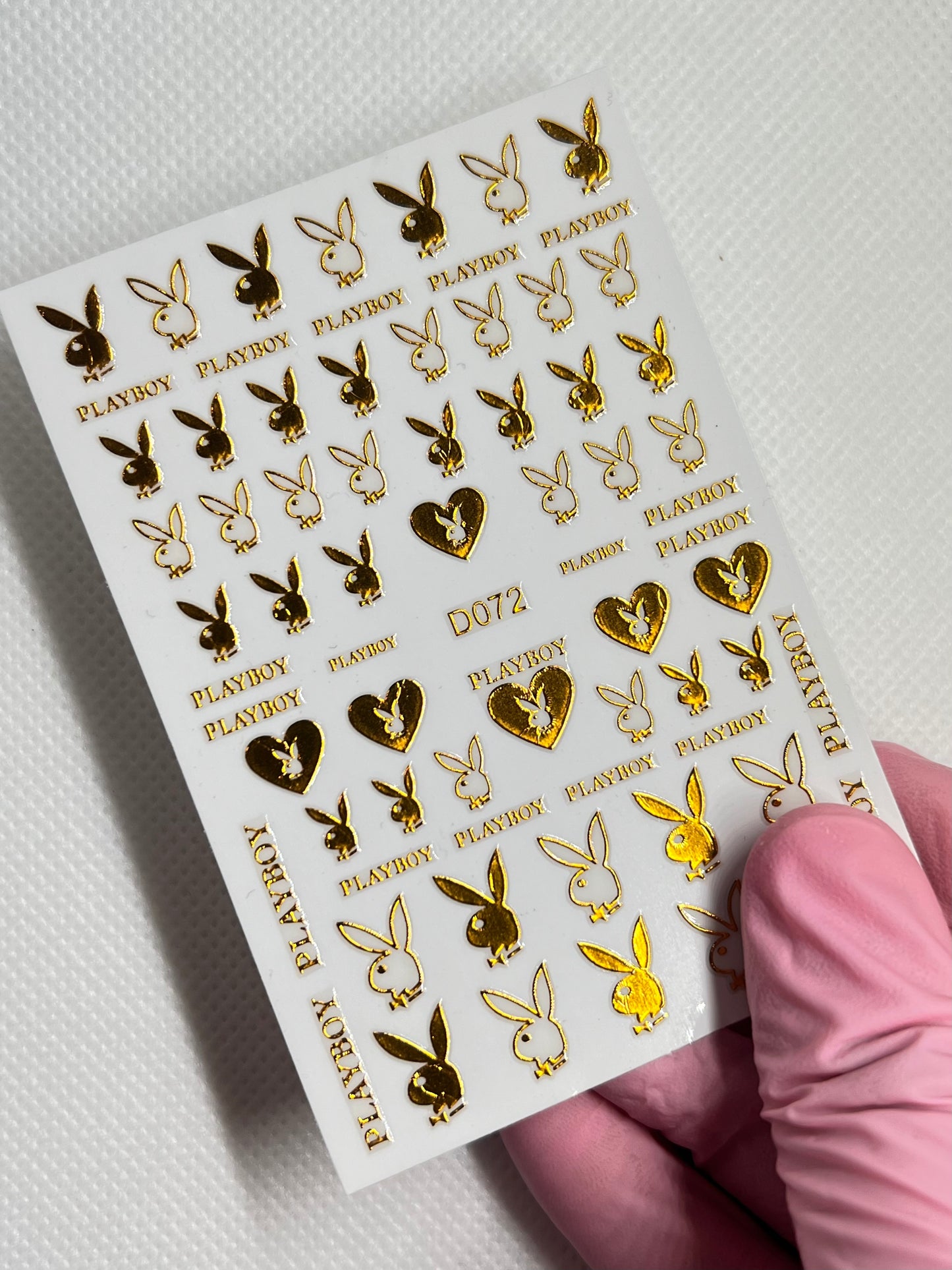 NBD Gold Acrylic Nail Art Sticker