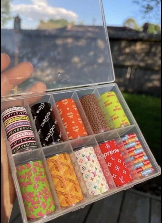 Brand new Nail foils Set of 10- Acrylic Nails Decals Foils