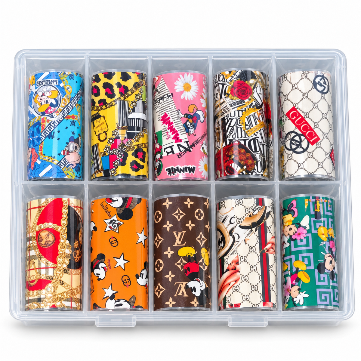Brand new Nail foils Set of 10- Acrylic Nails Decals Foils