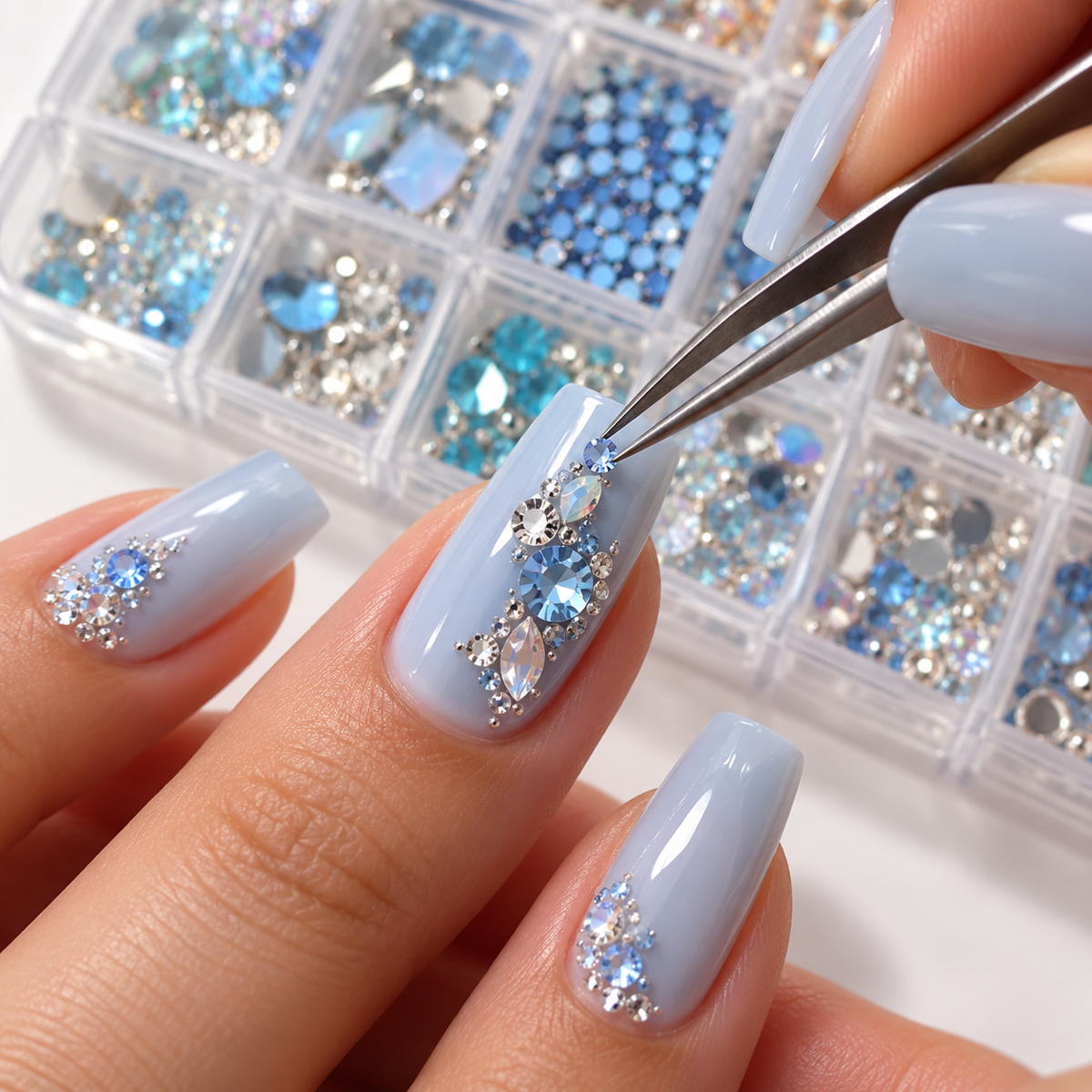 1400 pcs Acrylic Nail decals decoration box Manicure Nail Art Nail Care Nail Polish Polish Cutics Cosmetic