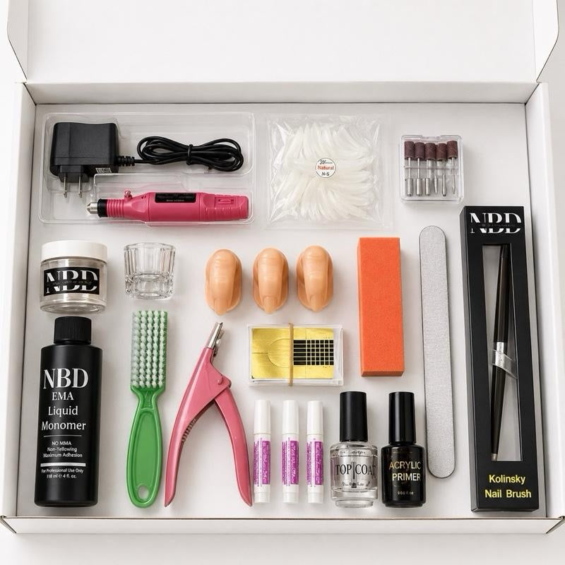 Pro Beginner Acrylic Nail Complete Kit